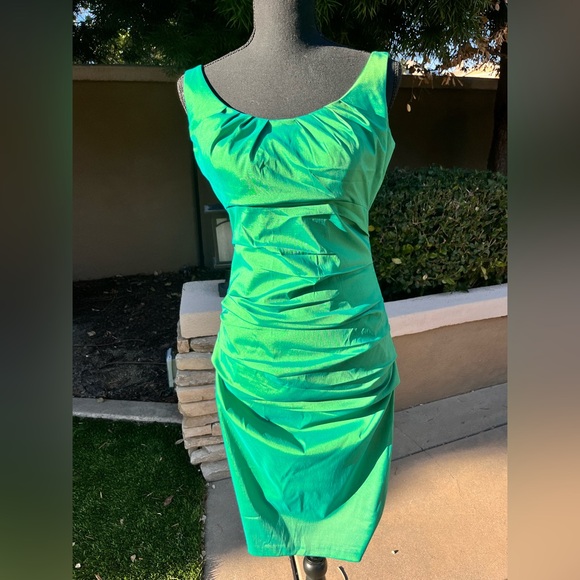 Sangria Sleeveless Midi Dress Green Size 6 - Picture 1 of 13